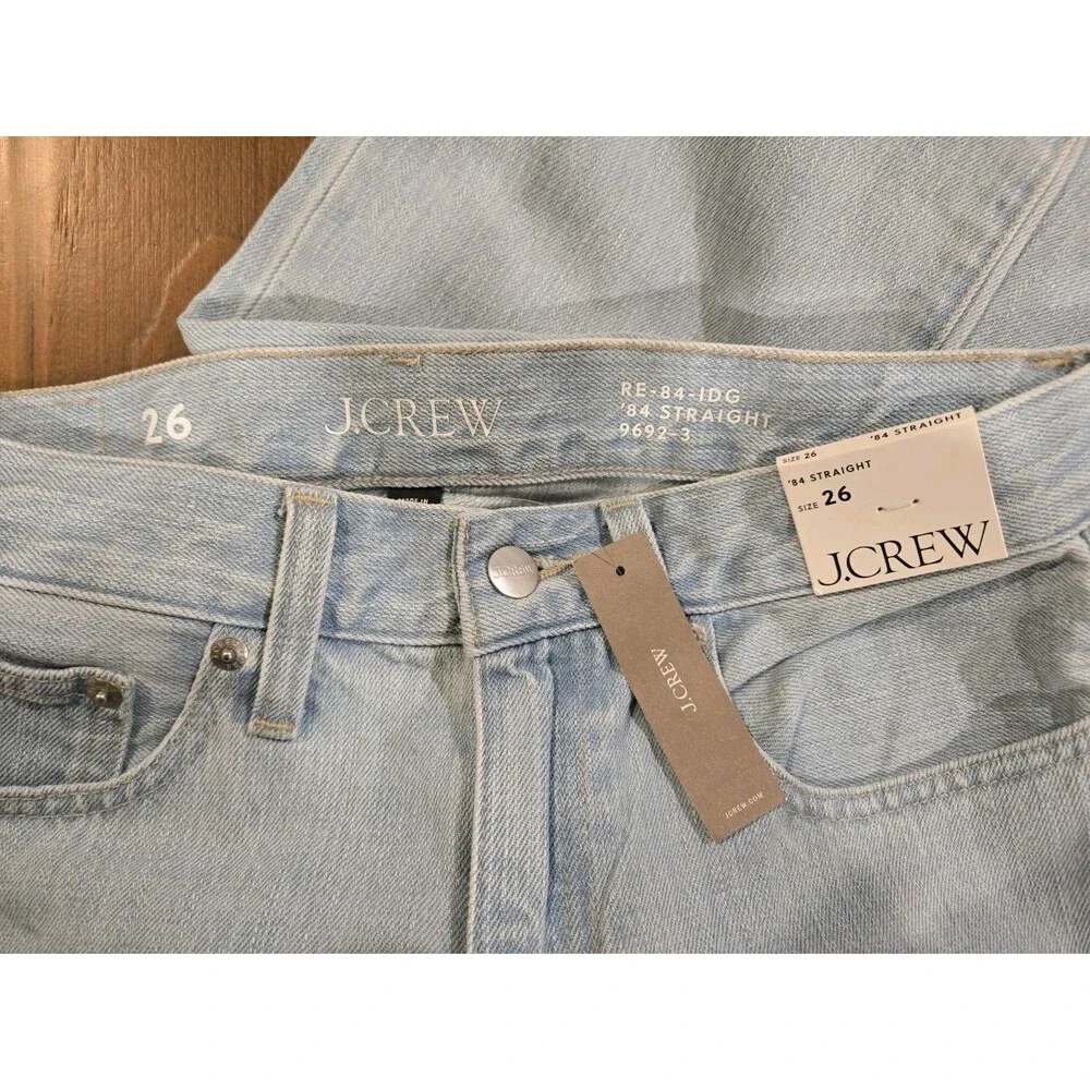 NWT J.Crew '84 Straight Jeans Light wash Women's 26 Reimagined